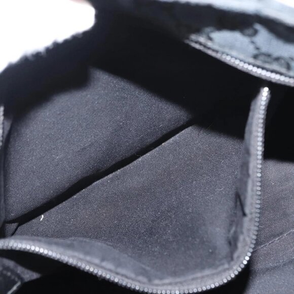 GUCCI GG Canvas Web Sherry Line Tote Bag Black Red 131230 Auth 152018 - Picture 15 of 16